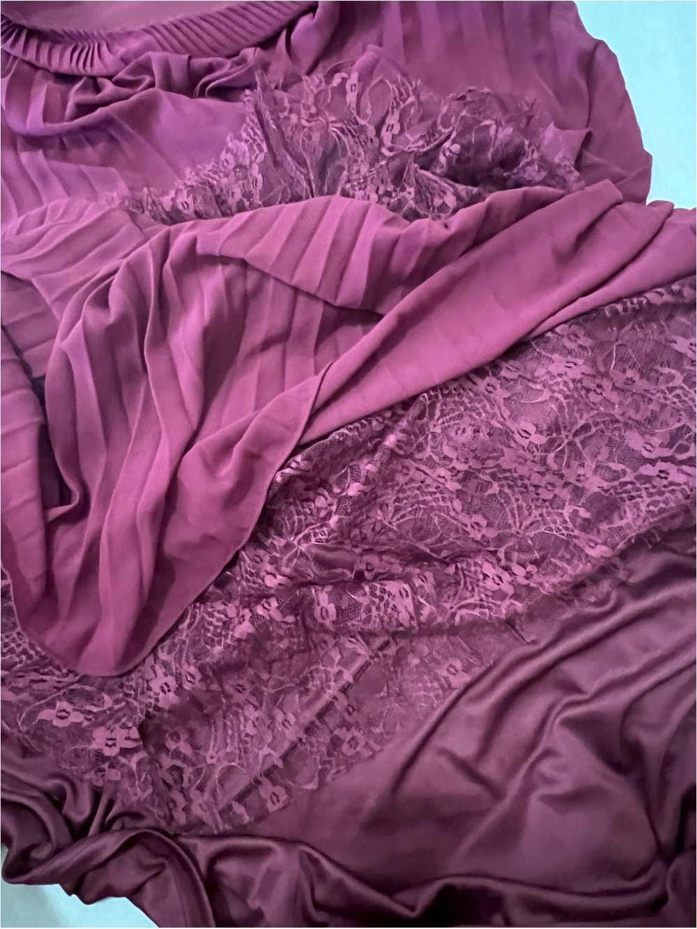 Lulus Burgundy Tiered Lace Maxi Dress large NWT bridesmaid wedding guest - Picture 16 of 16